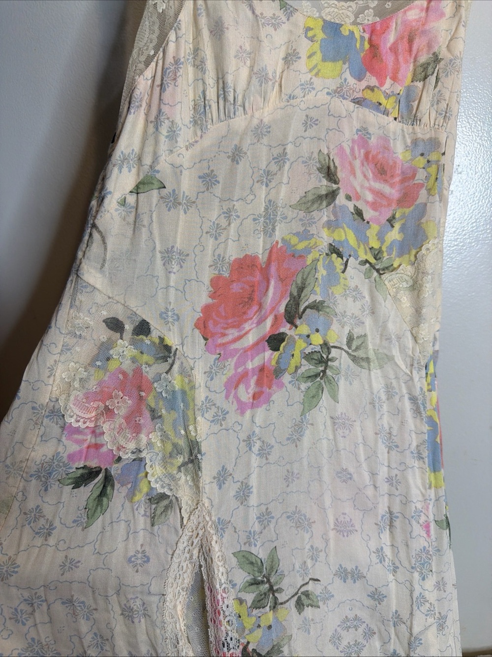 Free People Good Luck Charm Lace Floral Vintage maxi Slip Dress - Picture 7 of 10